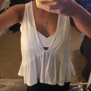Cute boutique flowy tank top